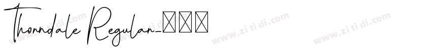 Thorndale Regular字体转换